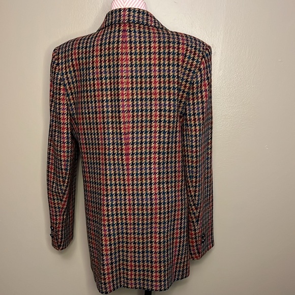 VTG 100% wool blazer houndstooth  - 10-12 - Picture 6 of 14